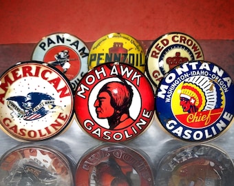 Old Speedometer Cabinet Knob Set, Antique Car Drawer Pulls, Man