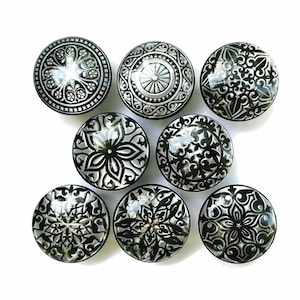 Steampunk Mandala Knob and Pull Set: Unique Furniture Hardware for Drawers & Cabinetry