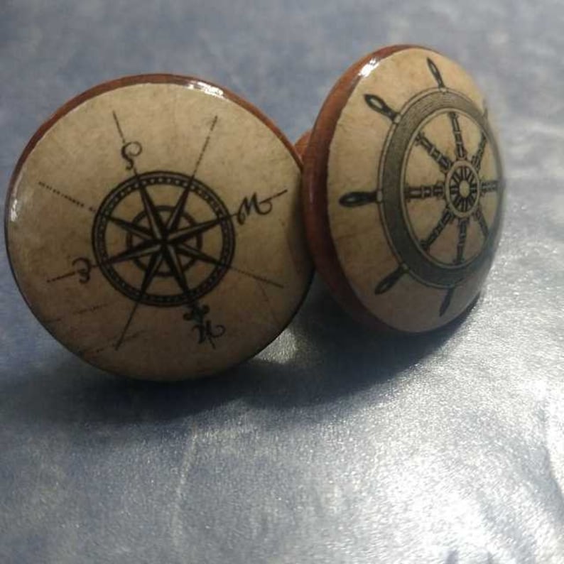 Vintage Nautical Knob Sets Beach Knob Kitchen Knob Etsy