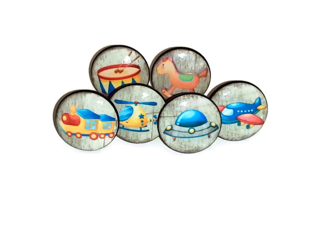 Vintage Toy Knob Set: Whimsical Nursery Drawer Pull, Customizable Knob ...
