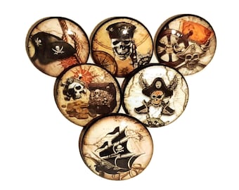 Personalized Pirate Cabinet Knob Sets, Customizable Drawer Knob, Nautical Beach House Decor,
