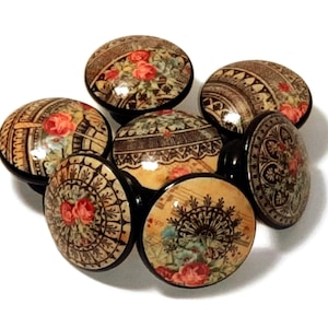 Customizable Mandala Cabinet Knob Set, Music Note Inspired Decor, Handmade Furniture Hardware