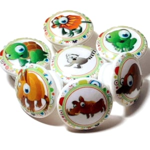Jungle Animal Drawer Knob Sets, Customizable Nursery Decor, Handmade Baby Shower Gift