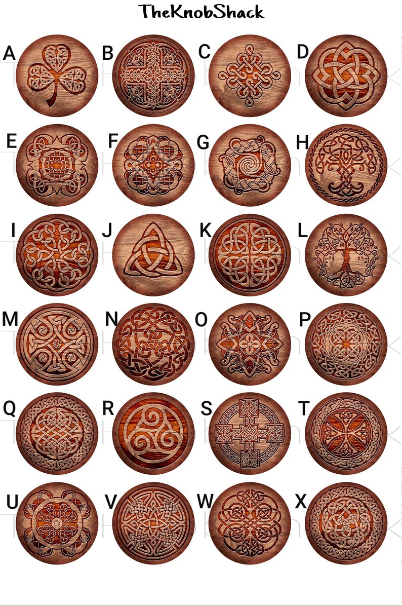 Celtic Knot Knob Set Kitchen Knob Irish Accent Knob Etsy