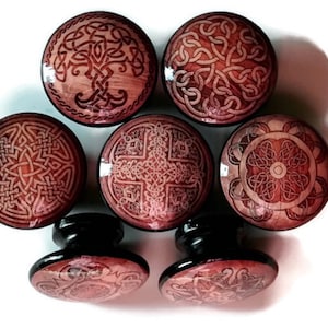 Celtic Knot Kitchen Cabinet Knob Set, Celtic Knob & Pull for Barrister Bookcase, Dresser Drawer, Furniture, Desk, Irish Accent Decor - Gift