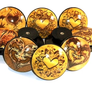 Steampunk Heart Knob & Pull Set for Kitchen Cabinet, Pantry, Steampunk Style Knob for Dresser Drawer, Office Furniture-Desk, Customized Gift