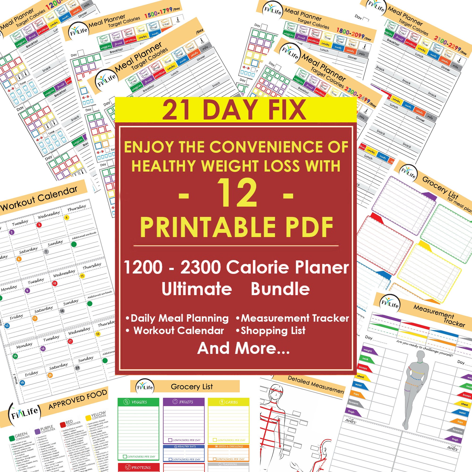 Plan A 21 Day Fix Challenge Tracker Bodi Super Block (Download Now) 