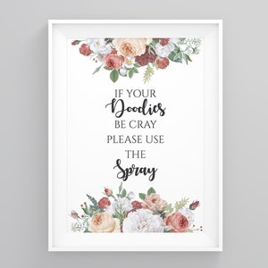 If Your Doodies Be Cray Please Use The Spray, Bathroom Wall Art, Funny Bathroom Print, Bathroom Decoration, Home Framed Art