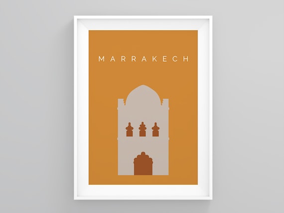 Marrakech Travel Print, Almoravid Koubba Land Mark Print, Marrakech Minimalistic Travel Poster, Print, Travel Destination Prints , Gap Year