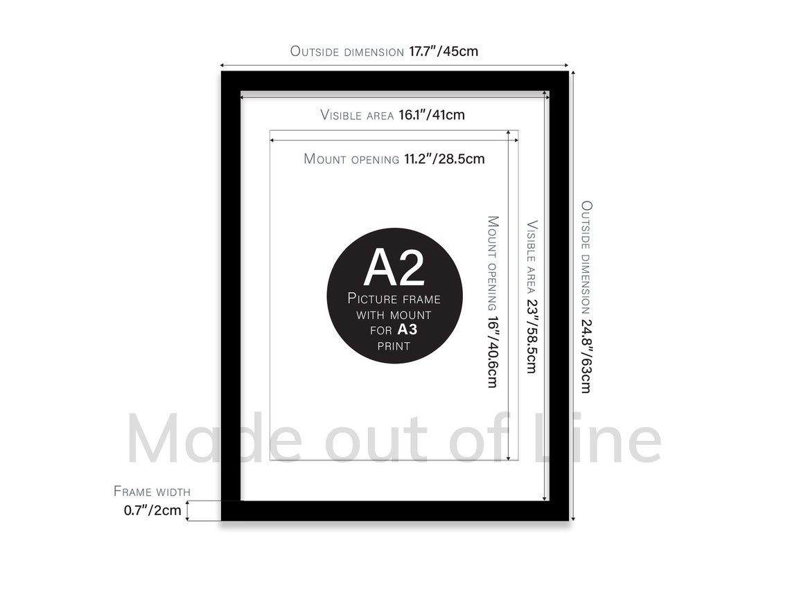 A2 Black Picture Frame Large A2 Poster Frame Photo Frame Etsy Australia