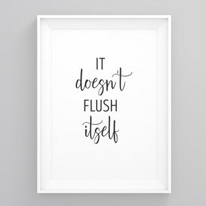 Es Spült Sich Nicht Selbst, Badezimmer Bilder, Badezimmer Wand Dekor, Badezimmer Druck Dekor, Moderne Wand Kunst, Gerahmter Wand Druck, Grafik Druck
