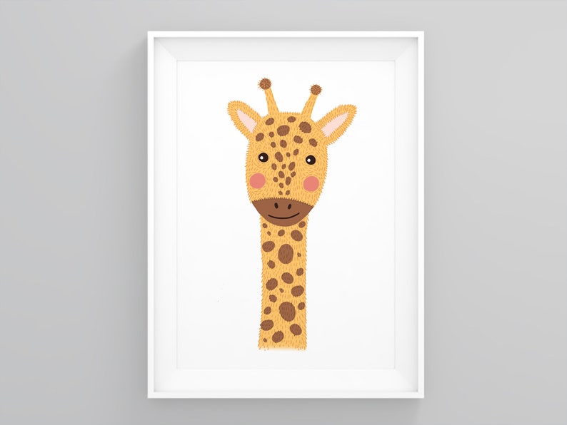Safari Nursery Print Giraffe Nursery Decor Giraffes Poster Etsy UK