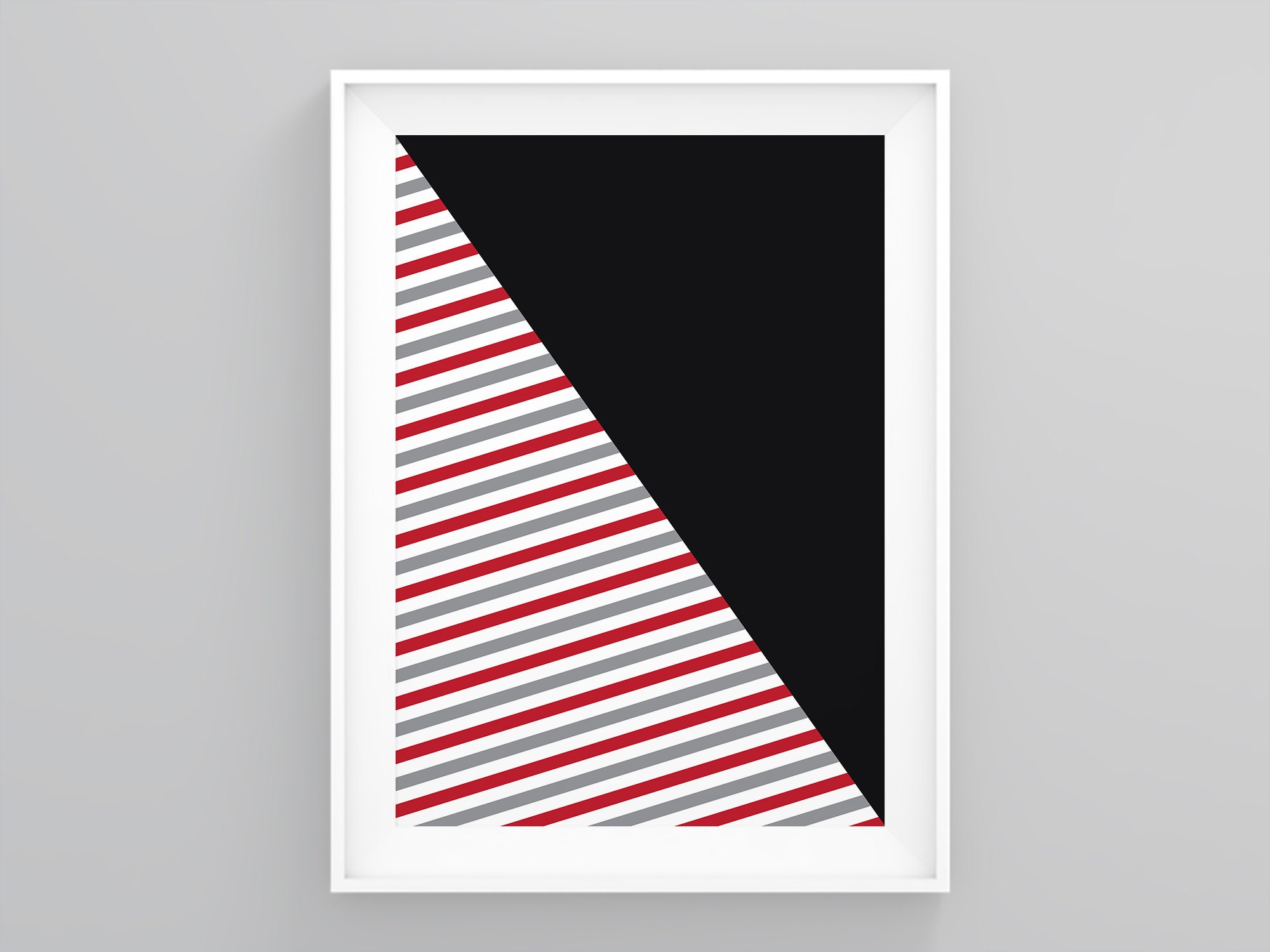 Black and Colored Half Rectangles Abstract Painting - Etsy UK