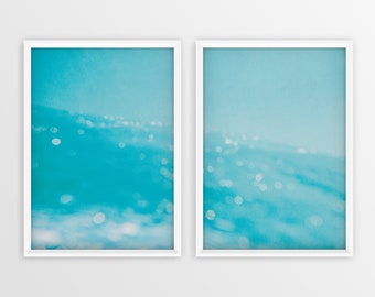 Sea Waves Ocean, Modern Bathroom Art, Framed Toilet Print, Set Of 2 Wall Art, 2 Pieces Wall Art, Wall Prints, Home Decor