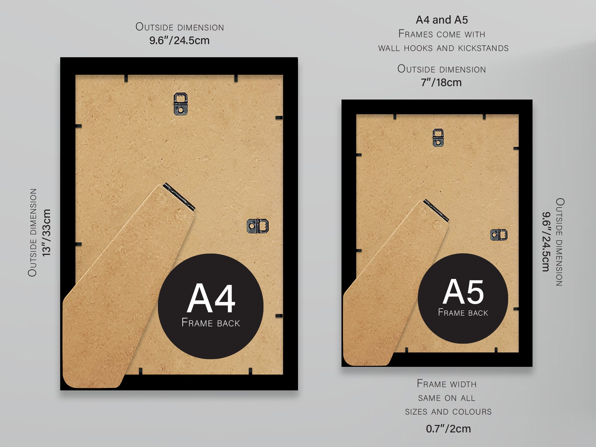 A2 A3 A4 A5 Picture Frames With Mounts Black Grey White A2 A3 A4 A5 Picture Frames With Mounts Black Grey White