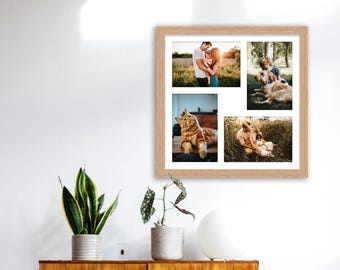 12x12 Inch 4 Opening ALL COLOURS Photo Collage Frame, Display Four 6x4 Inch Photos, Multi Aperture Family Picture Frame