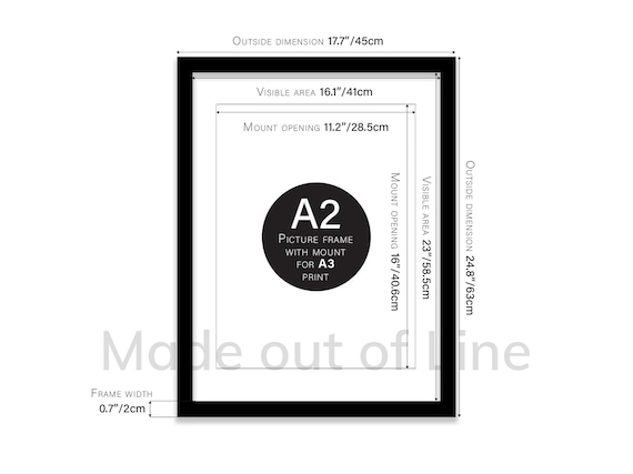 A4 size black photo frame outlet