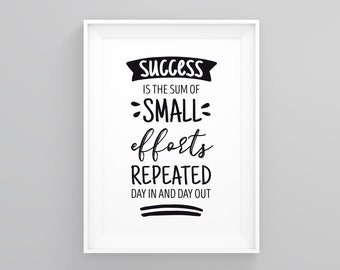 Le Succes Est Une Serie De Petites Victoires Citation Imprimer Etsy Canada