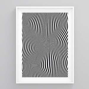 Zwart-witte onregelmatige lijnen, geometrische poster, moderne kunst, Scandinavische prints, ingelijste muurkunst, citaten kunst aan de muur, galerie wanddecoratie
