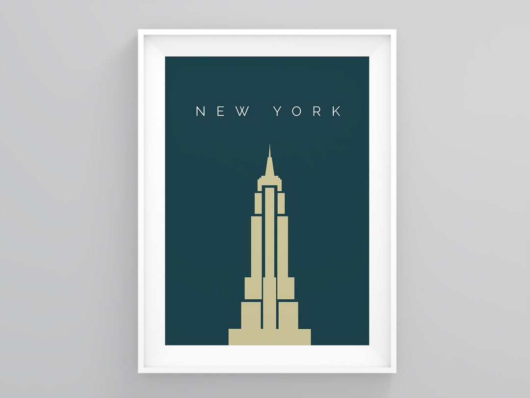 New York Travel Poster, Empire State Building Vintage Travel Posters ...
