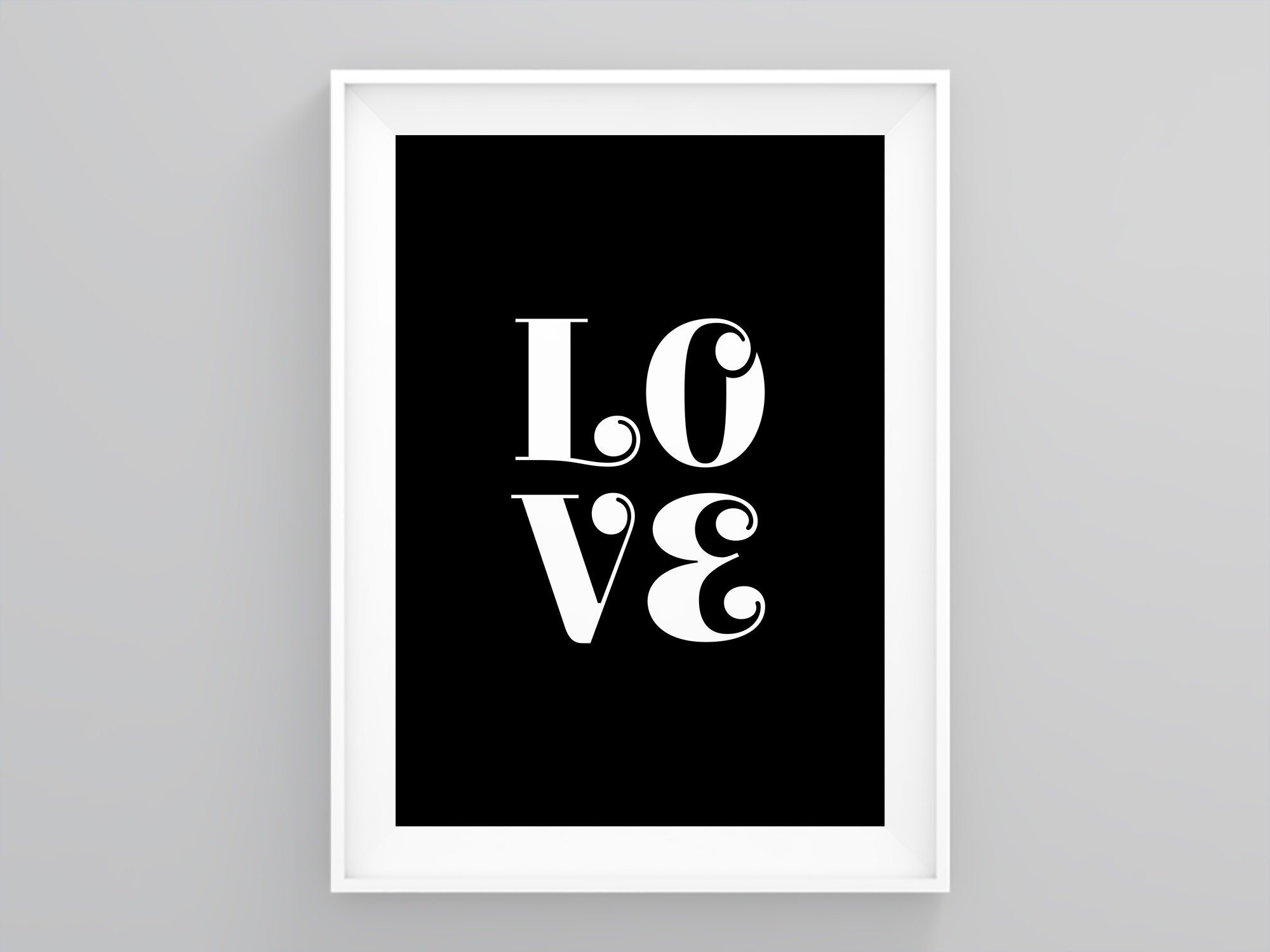 Love Love Picture Inspirational Art Modern Print Love Art Etsy