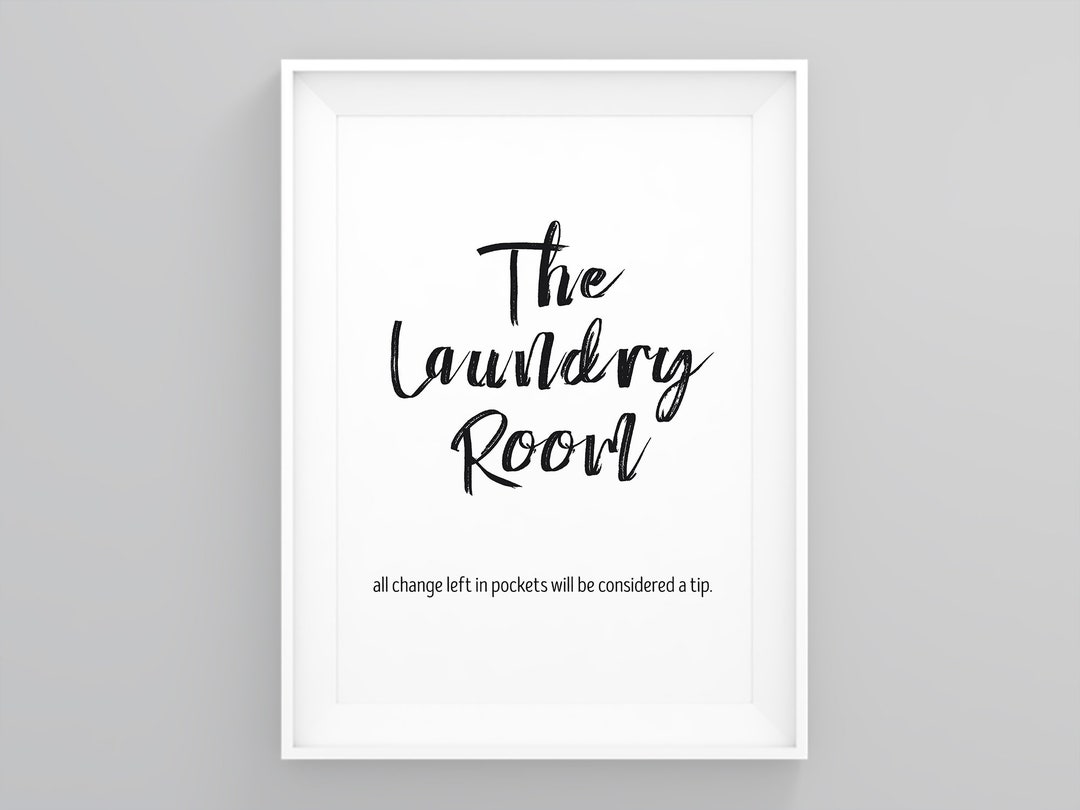 The Laundry Room Apartment Decor Prints Framed Poster - Etsy