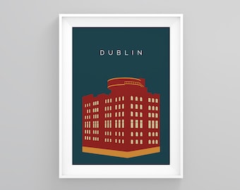 Dublin City Prints, the Guinness Storehouse, Skyline Print, Dublin Landmark Poster, Modern Art, Wall Art Decor, Poster Print, Large Poster,