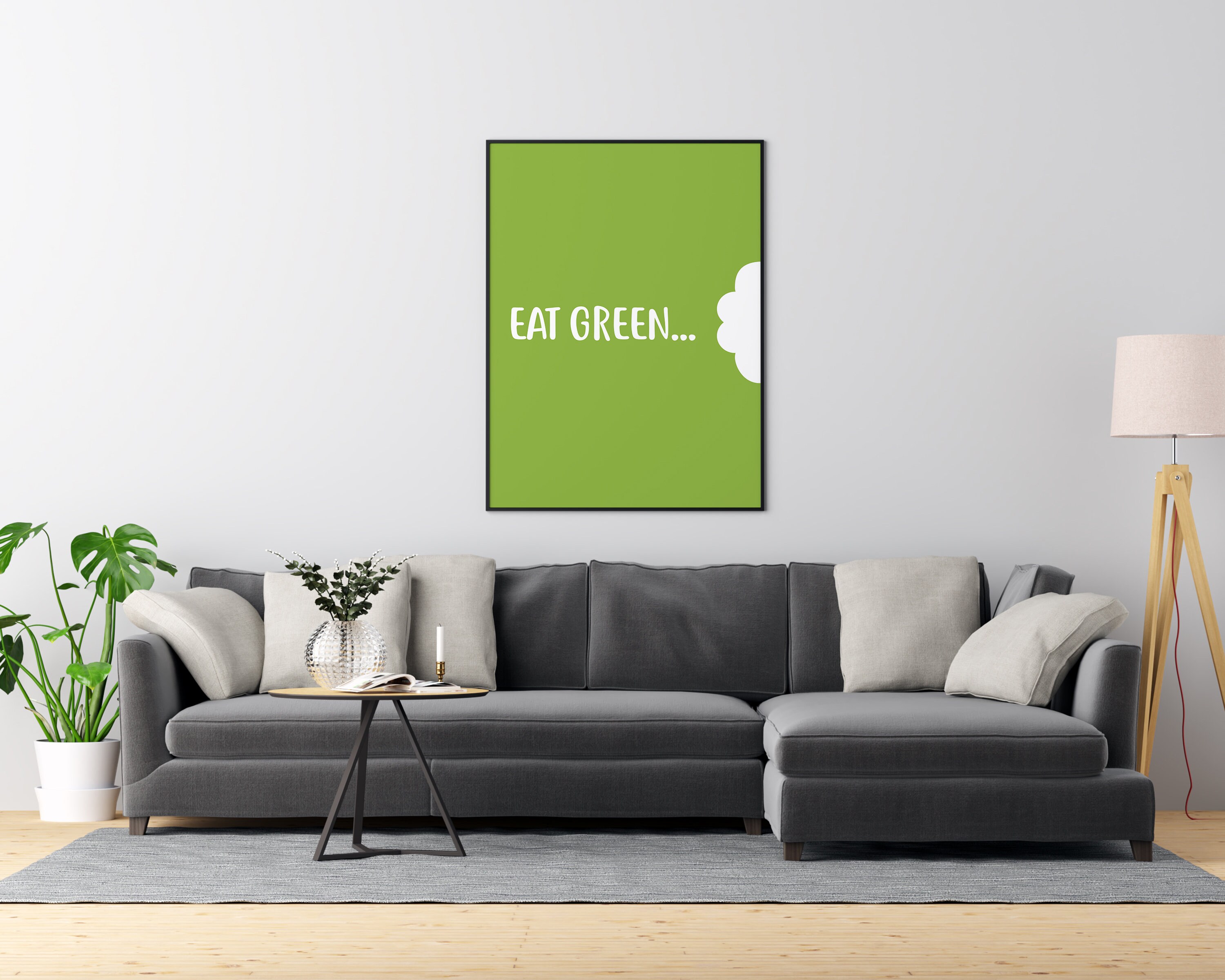 Eat Green Kitchen Wall Art Kitchen Prints Cooking Posters Etsy