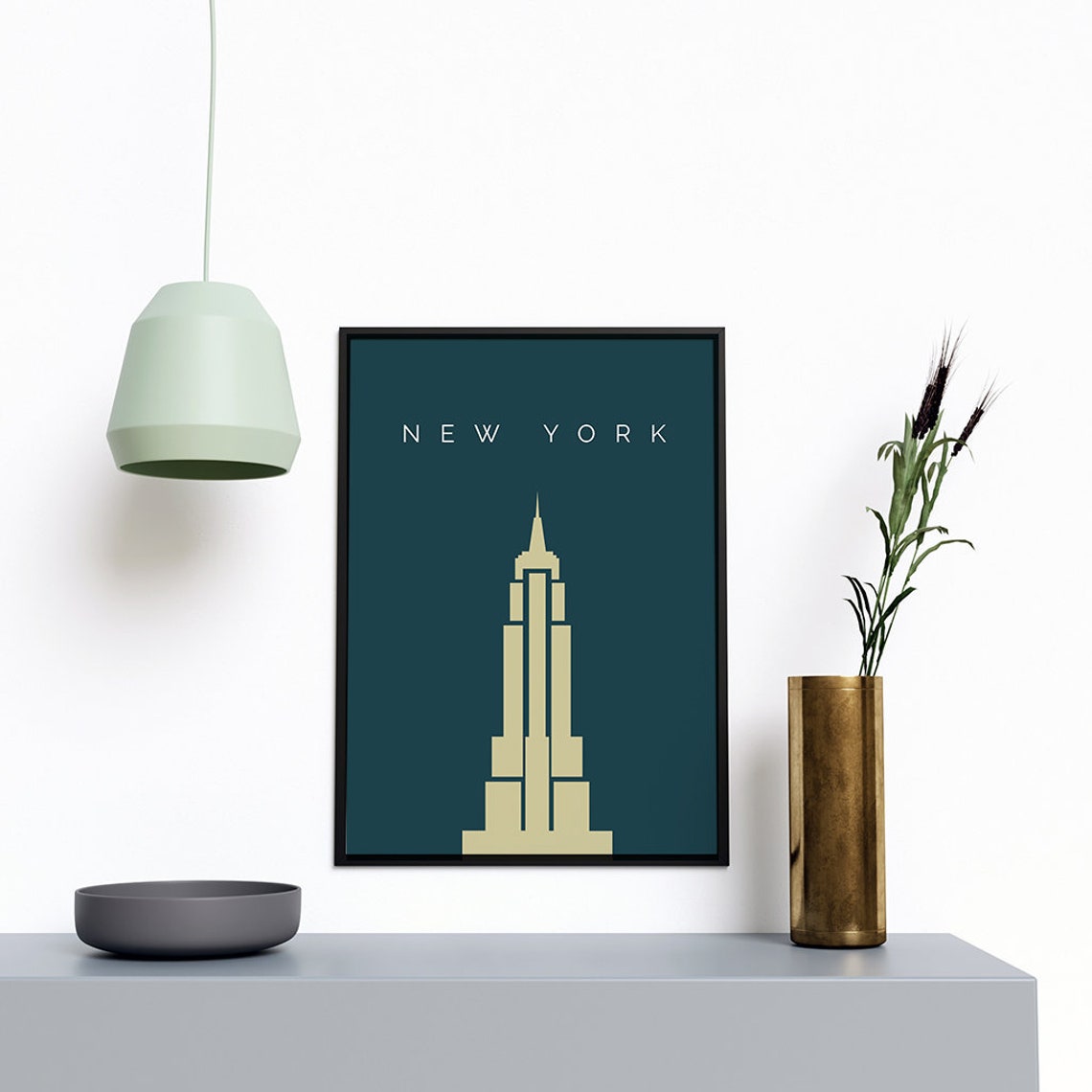 New York Travel Poster, Empire State Building Vintage Travel Posters ...
