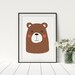 Baby Bear Nursery Print Woodland Animal Decor Kids Wall Art - Etsy