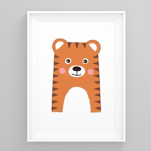 Tiger Poster, Childrens Playroom Print, Safari Animals, Tiger Wall Art ...