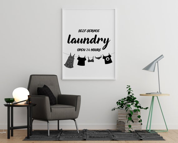 Minimalist French Laundry Room Canvas Art Wall Decor France