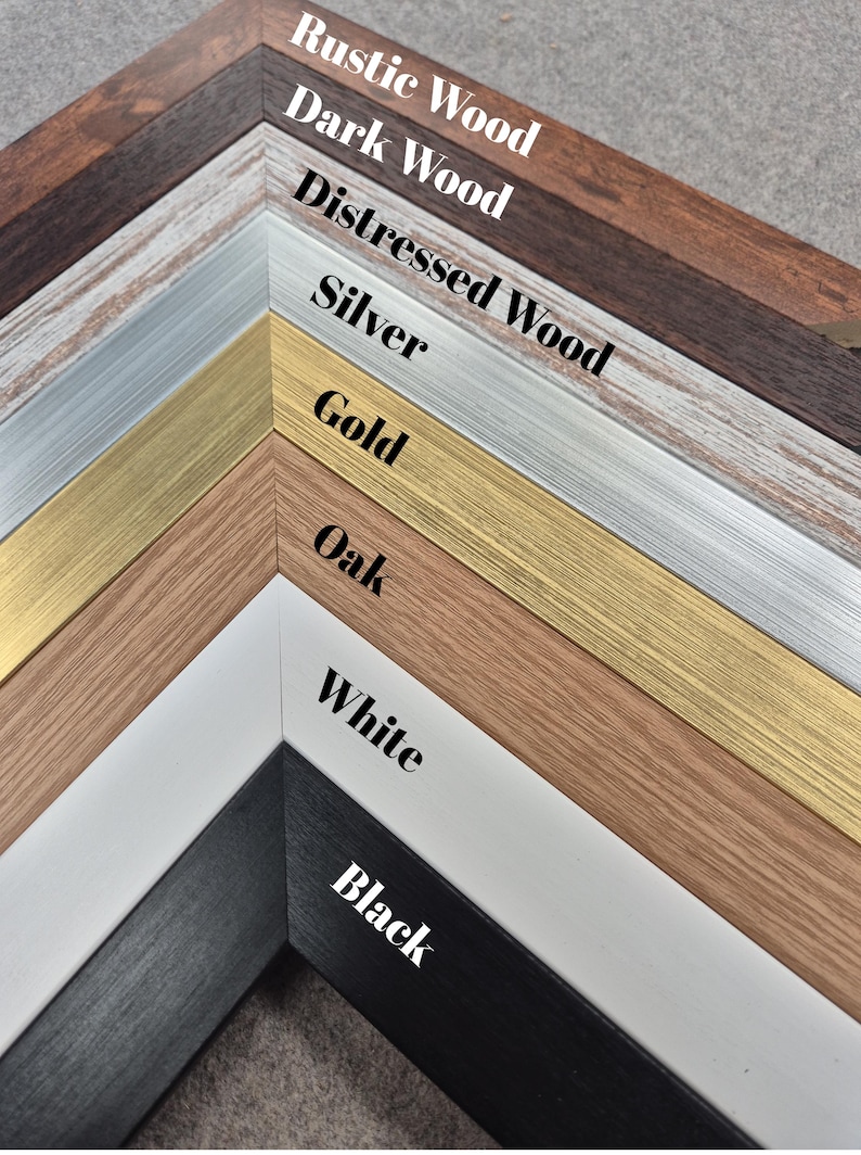 Distressed Wood A4 Picture Frame 14x11, Gold A2 With Mount, Rustic