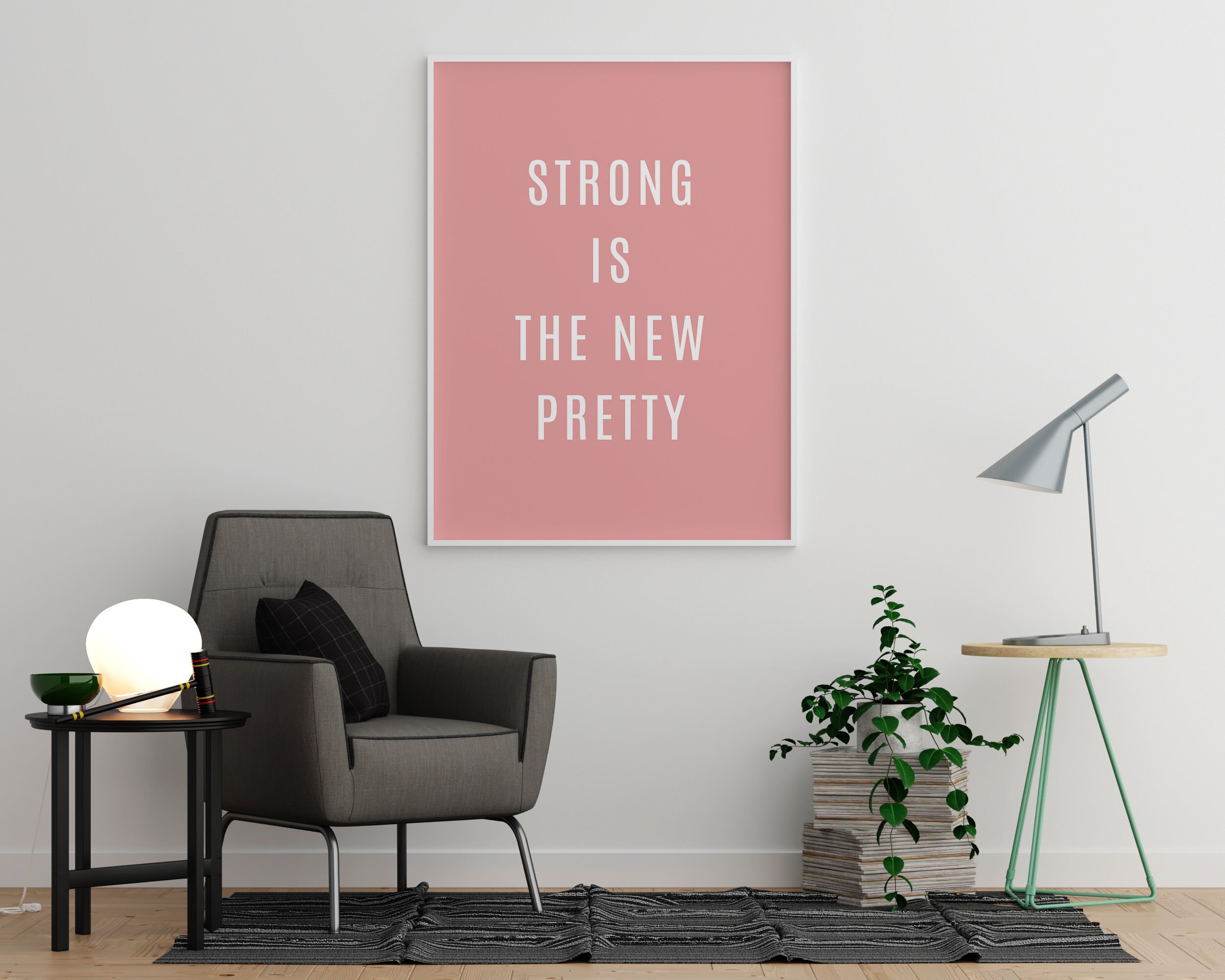 Strong is the New Pretty Strong Women Print Empowering Art | Etsy