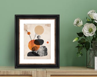 A2 A3 A4 A5 Black Photo Frame - Vintage Picture Frame - Wall Hanging Home Decor - Antique Art Deco Black Frame - Fits Photo with Mount White