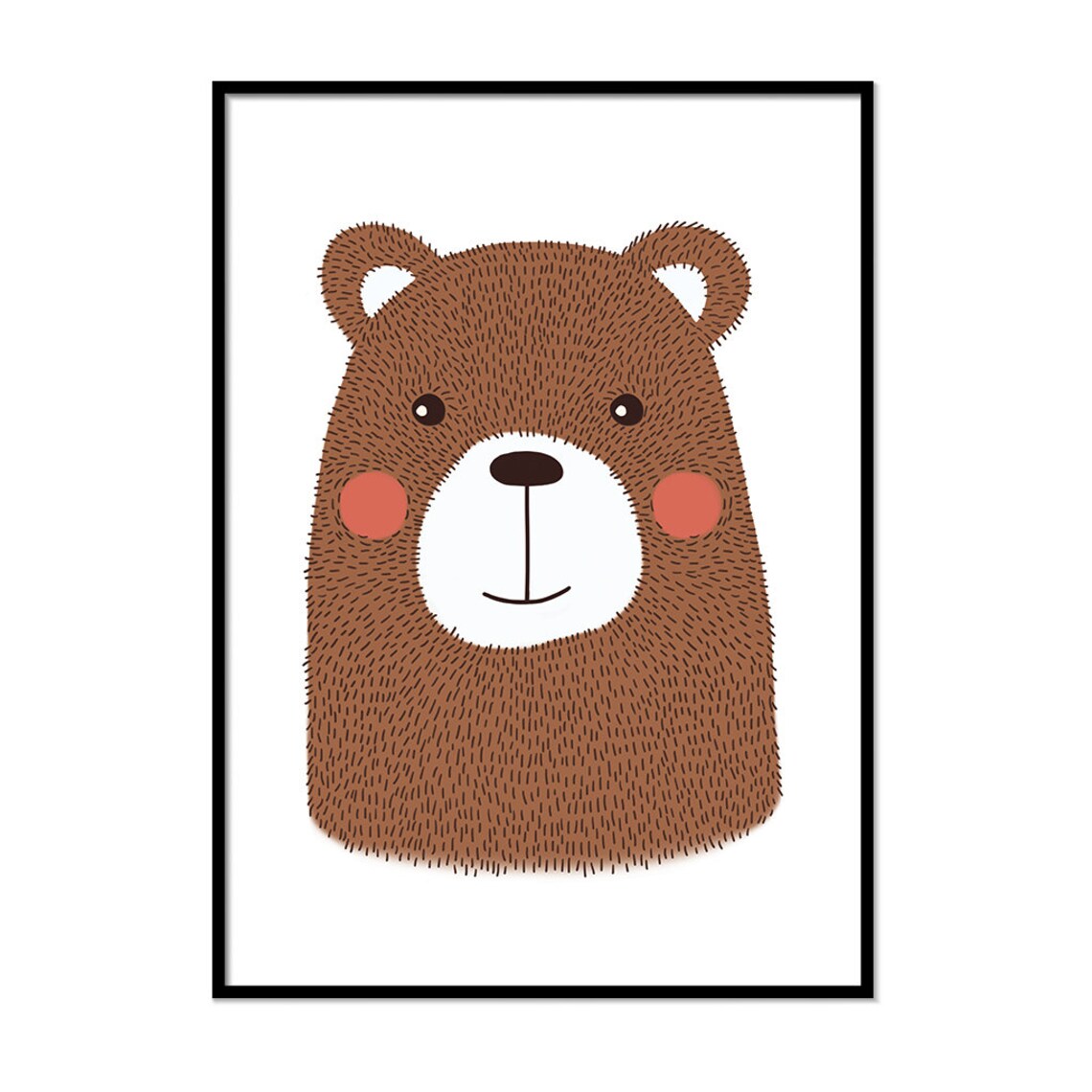 Baby Bear Nursery Print Woodland Animal Decor Kids Wall Art - Etsy