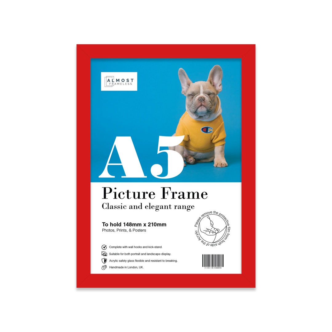 A5 Red Picture Frame, Photo Frame Red A5 Size, A5 Poster Frame, A5 ...