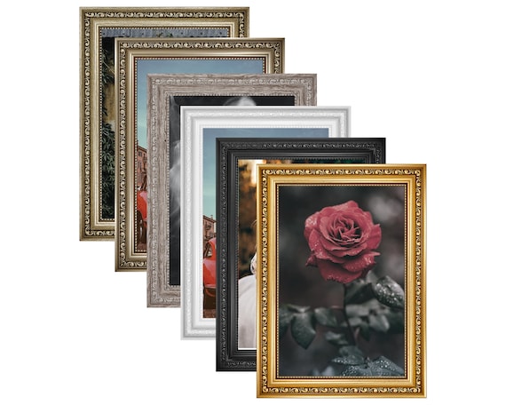 Ornate Picture Frame, Gold Photo Frame, Square Shabby Chic Frame, Vintage Baroque Photo Frame, Distressed Frames, A2 A3 A4 A5 Frames Mounts