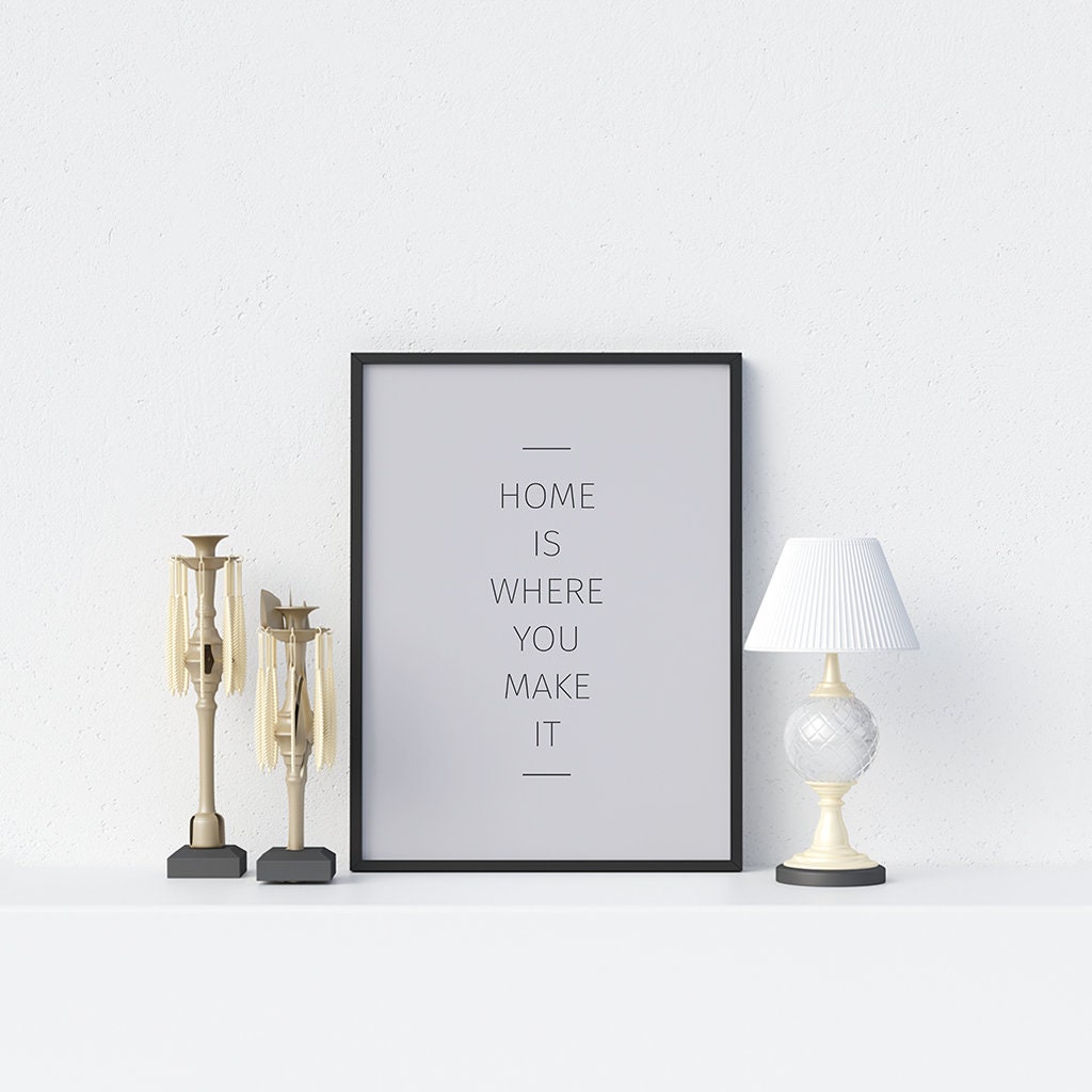 Home is Where You Make It Typography Nursery Poster Framed Etsy