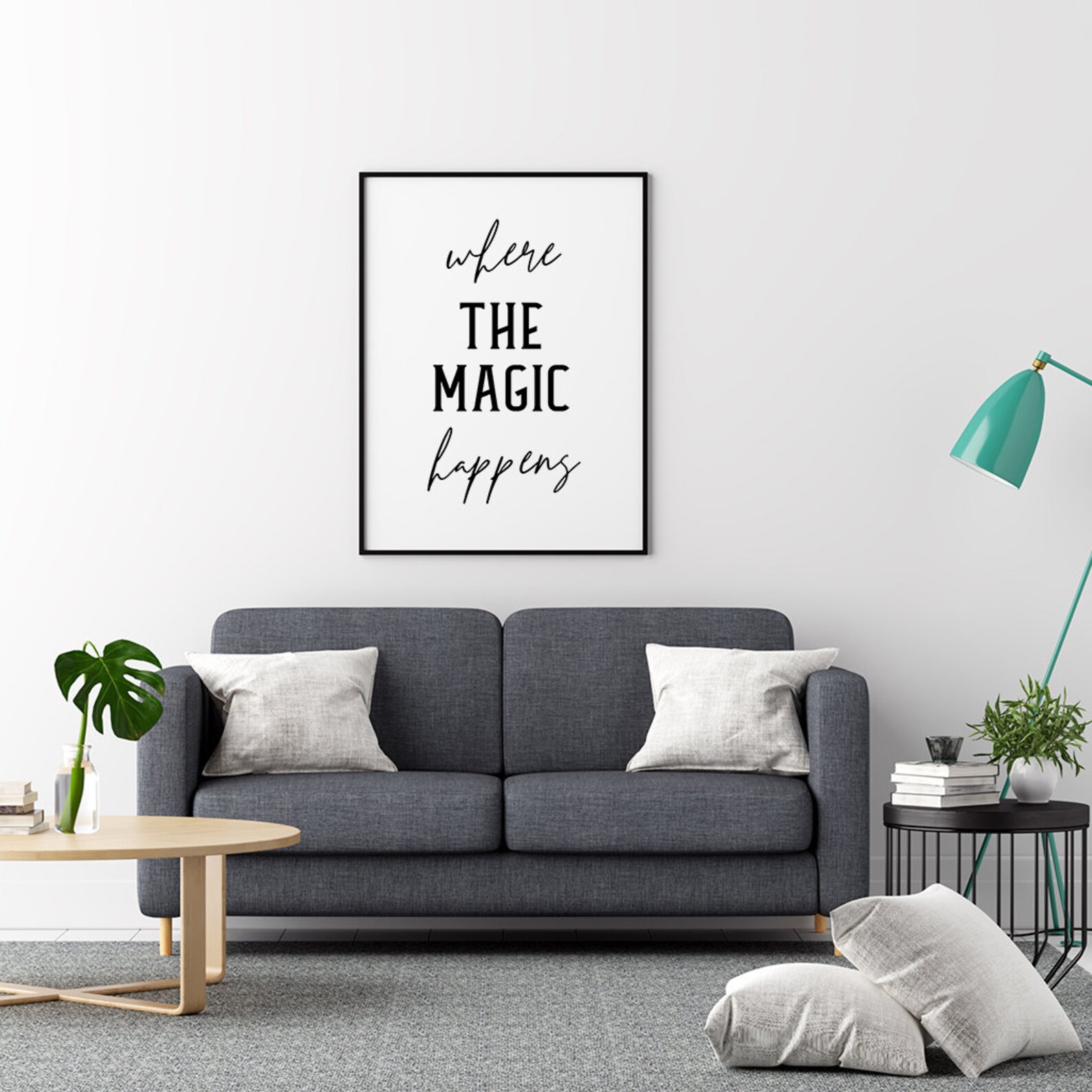 Where the Magic Happens Prints for Bedroom Bedroom Text Etsy
