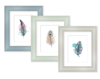 A2 A3 A4 A5 Shabby Chic Picture Frame with Mounts | Green Blue Grey Photo Frame Poster Frame 9x6 8x6 10x8 12x10 14x11,12x10,18x12,20x16 Matt