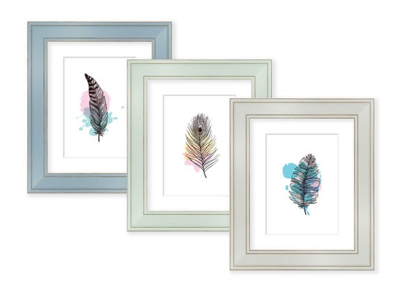 A2 A3 A4 A5 Shabby Chic Picture Frame with Mounts | Green Blue Grey Photo Frame Poster Frame 9x6 8x6 10x8 12x10 14x11,12x10,18x12,20x16 Matt