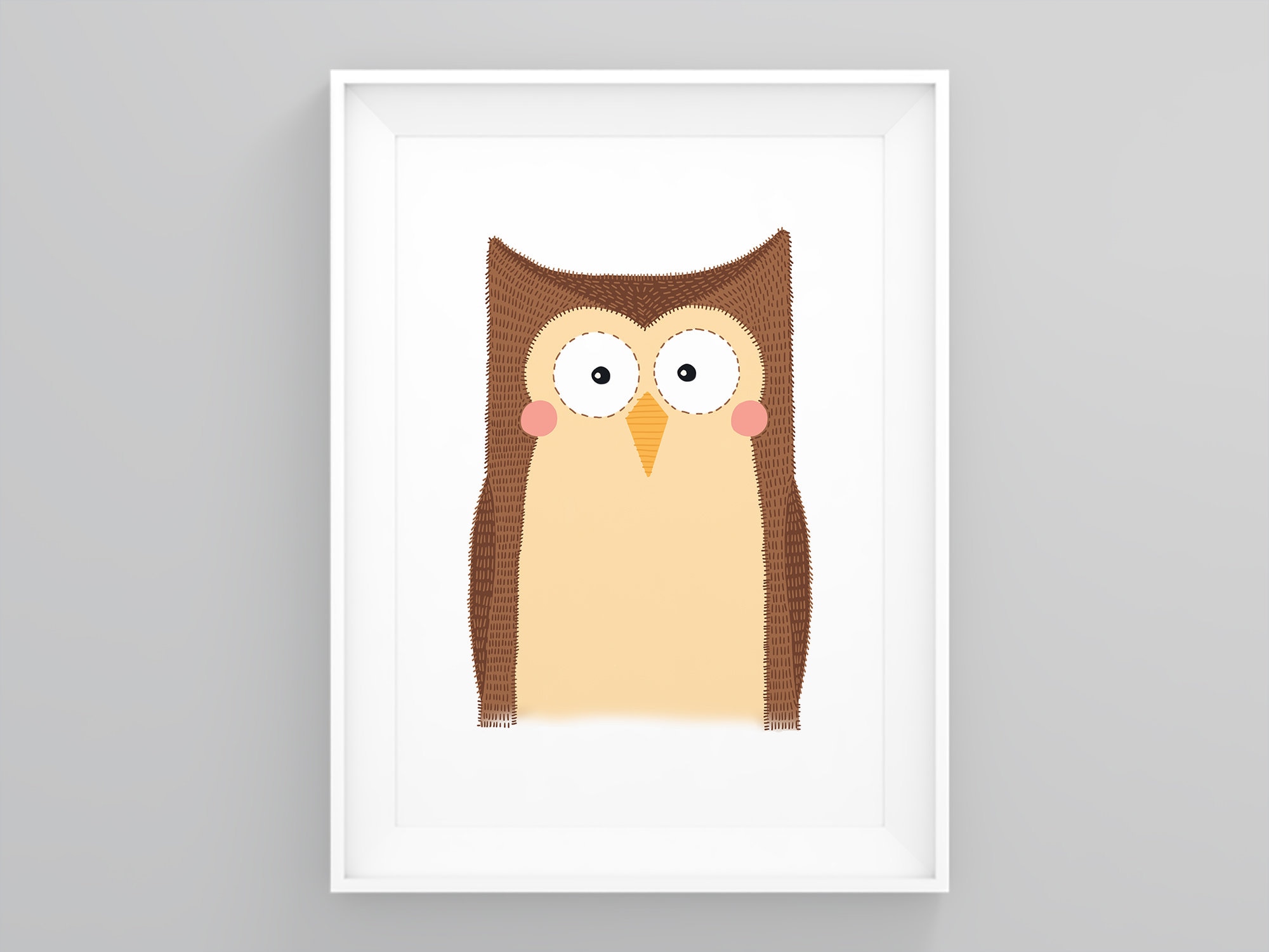 Woodland Animal, Owl Nursery Prints, Woodland Owl, Girls Nursery Decor, Boys Bedroom Poster, Playro
