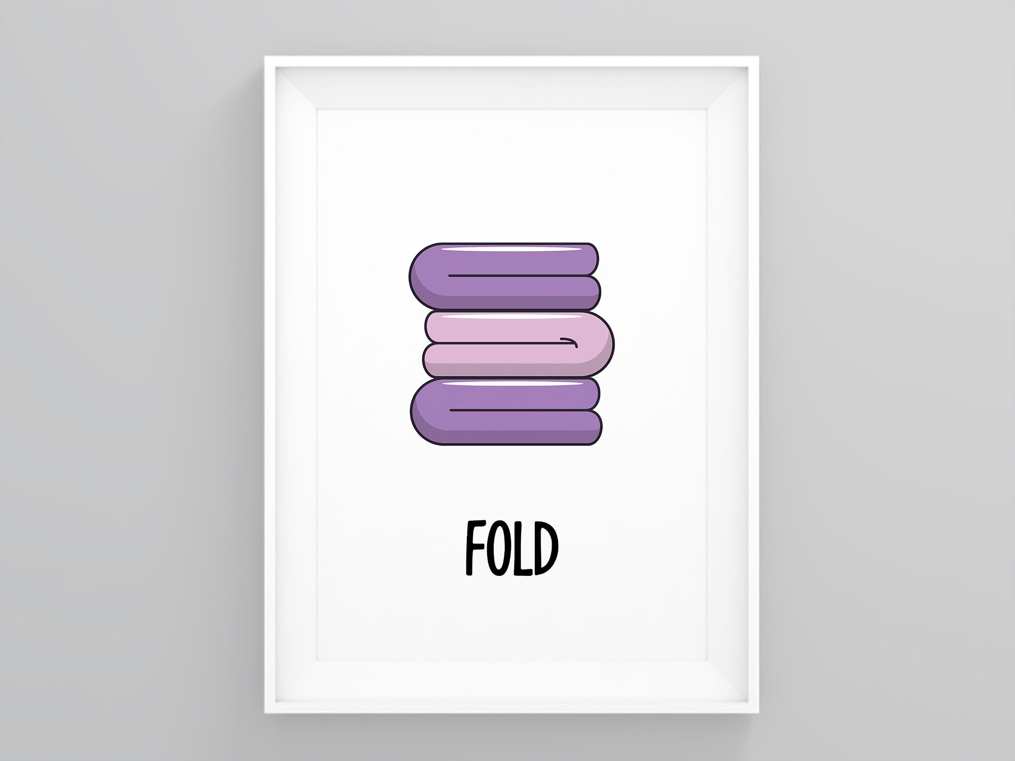 Pliegue Impresiones enmarcadas Utilidad Lavandería | Etsy