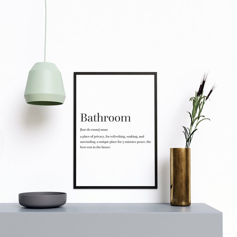 Bathroom Definition Print Humour Bathroom Art Funny Toilet Etsy UK