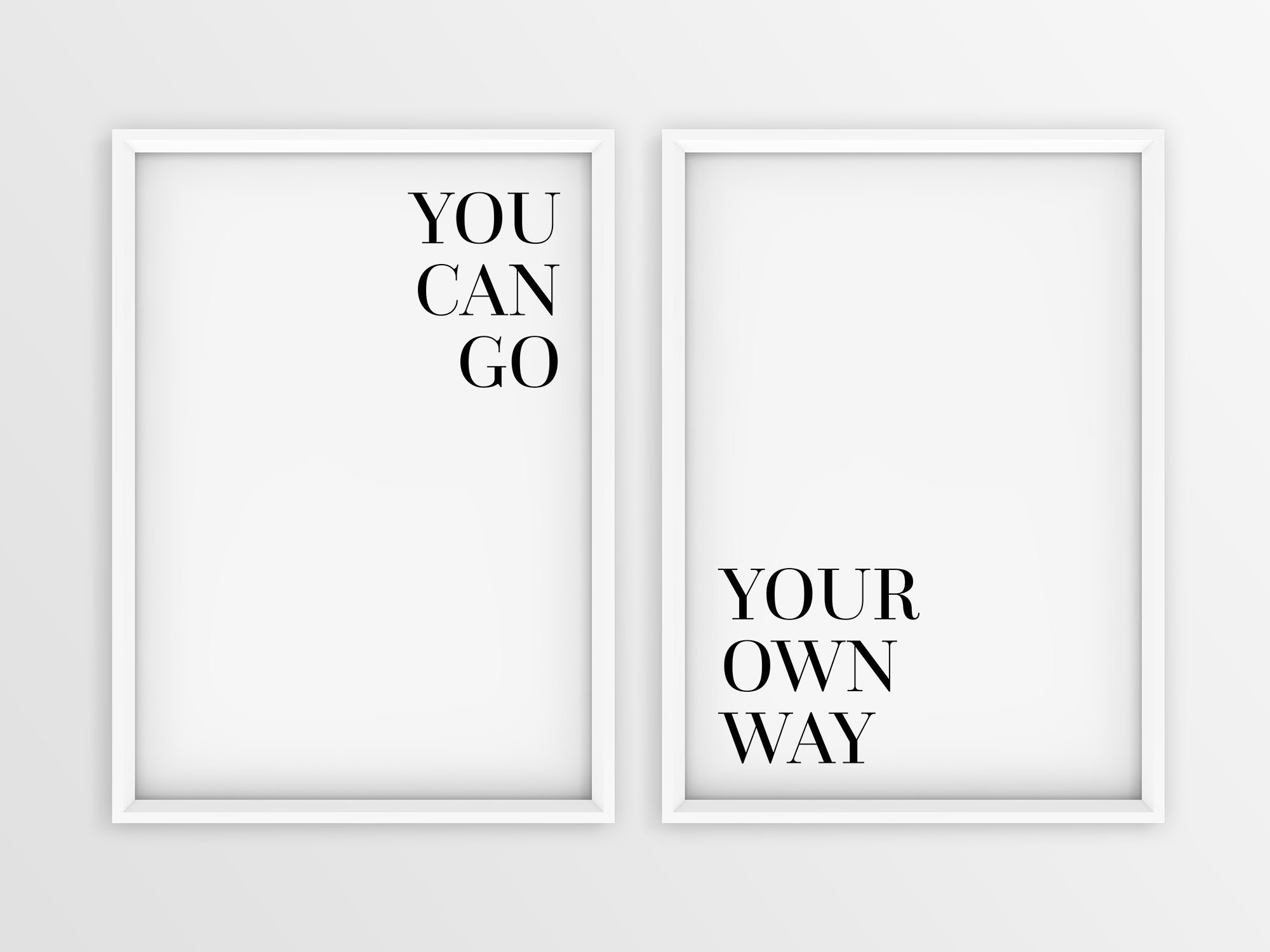 You Can Go Your Own Way Set of 2 Prints 2 Pieces Wall Art Etsy