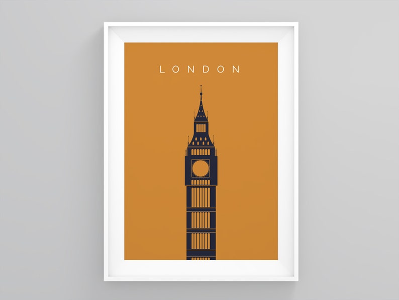 London Travel Wall Art Bigben Vintage Travel Posters London Etsy