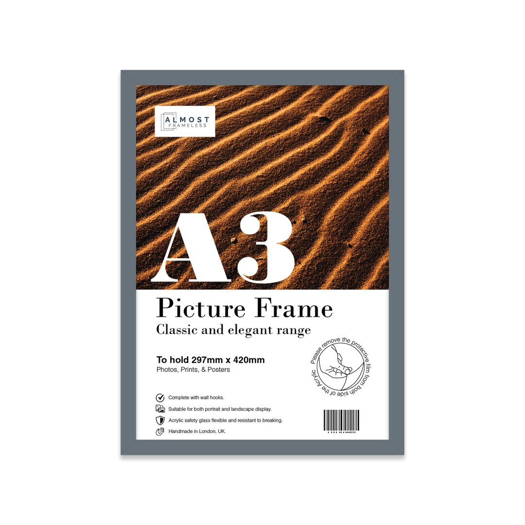 A3 Grey Picture Frame A3 Poster Frame Photo Frame Grey A3 Size Wall 