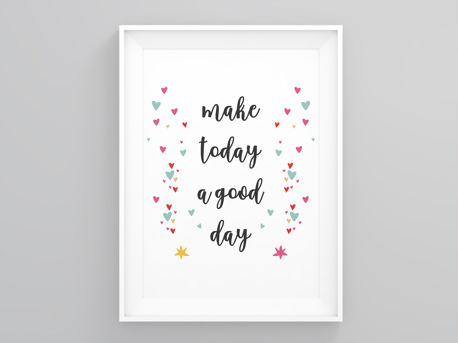 Make Today a Good Day Typography Print Wall Art Print | Etsy
