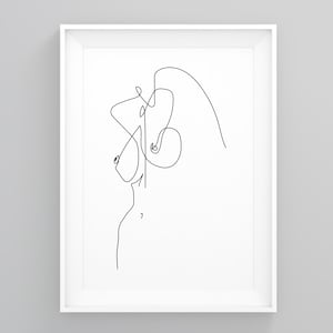 Female Form Line Drawing Wall Art, Large Poster, Framed Scandi Art, Minimalist Framed art, Femal Form Poster, Ladies Body Art, Femanist